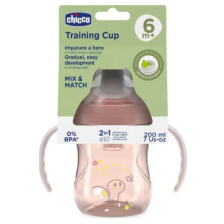 Преходна чаша CHICCO 200 мл 6 м+ момиче 