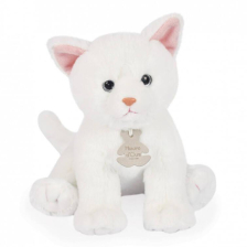 Плюшено коте Doudou Histoire d'Ours Baby cat, Бял, HO3155, 18см.