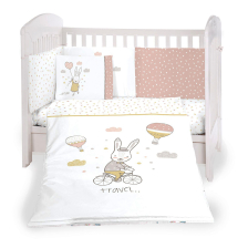 Бебешки спален комплект Kikka Boo Rabbits in Love, с обиколник, 6 части, 60 х 120 см.