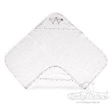 Детска хавлия с качулка Baby Matex Maxi Plus Birds 0216 01, Бял