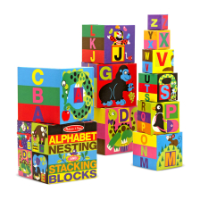 Картонени кубчета с азбука и животни Melissa and Doug 12782