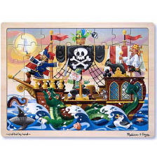Дървен пъзел Melissa and Doug Пирати 48 части 13800