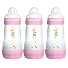 Шише MAM Easy S. Anti-Colic Bottle 260 ml, 3 бр, Розов