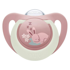 Силиконова залъгалка Nuk First Choice Night, 6-36 м.