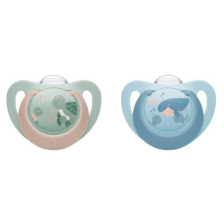 Силиконови залъгалки Nuk First Choice Костенурка/Кит с кутийка, 6-18 м. 2 бр. момче