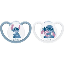 Силиконови залъгалки Nuk Perfect Match Air Disney Stitch с кутийка, 0-6м. 2 бр.     