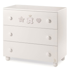 Скрин Italbaby BABY RE Como 3ч. Осн. цвят бял + декорация Dove Grey