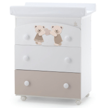Детски скрин Italbaby DOLCI COCCOLE 3ч. с вана и повивалник White/Dove Grey