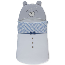 Спален чувал - пелена Bebetto Gentleman Bear, Сив, 70 cм., P516