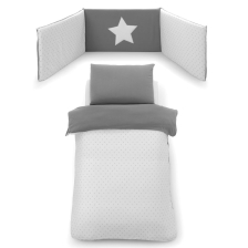 Спален комплект Italbaby OSLO 4 ч. Star Grey с обиколник