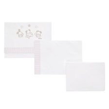 Комплект чаршафи Italbaby SWEET STAR 3 ч. Pink