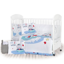 Спален комплект Kikka Boo Nautic 6 части, с обиколник, 70/140 см