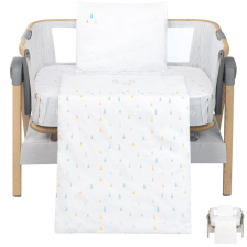 Бебешки спален комплект Kikka Boo за мини-кошара, 3 части, 50 х 80см.