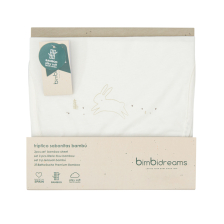 Комплект чаршафи за бебешка количка Bimbidreams BUNNY, 3ч., 40 x 80 см.