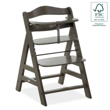 Дървен стол за хранене Hauck Alpha+ Select Charcoal