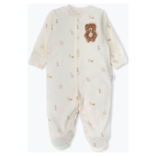 Бебешки гащеризон Bebetto MY FIRST PLAYMATE ECRU 0-6м., T4379