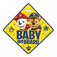 Табелка за кола SEVEN Paw Patrol BABY ON BOARD 