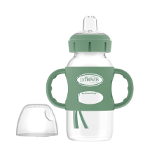 Преходно шише Dr. Brown’s Milestone  Wide-Neck Sippy Bottle 270mL Зелено