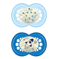 Залъгалка MAM 2бр. Night Soother Blue 12m+
