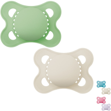 Залъгалка MAM Original Pure Soother Solid 2-6m, със стерилизираща кутия, 2бр.
