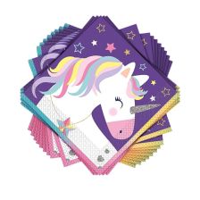 Салфетки двупластови Unique Stars & Unicorn 16бр.