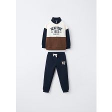 4655387 JOGGING SET MARRONE/BLU