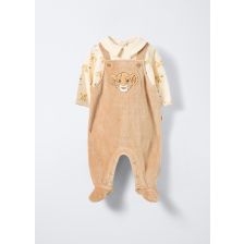 4658156 ROMPER BOY D PANNA/MARRON