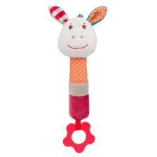 Плюшена играчка Babyono Писукаща с гризалка Франки 1617