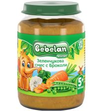 Бебешко пюре Bebelan Ovko Зеленчуково асорти 4+м. 190гр.