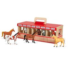Комплект коне с конюшна Melissa and Doug Show-Horse Stable, 3744
