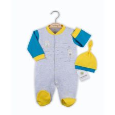 Бебешки гащеризон и шапка с мече и зайче Ciccim Baby 4521
