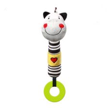 Плюшена играчка Babyono C-MORE Писукаща зебра с гризалка 634