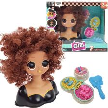 Модел за прически Raya Toys LK1016, Кестенява коса