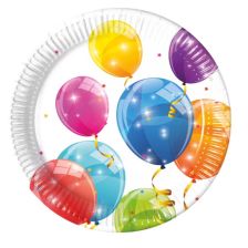 Хартиени чинии Procos SPARKLING BALLOONS 8 бр. 23cm