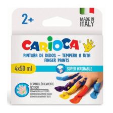 Акварелни бои CARIOCA Finger Paint, 4 x 50 мл
