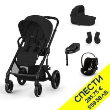 Пакет с бебешка количка 5 в 1 Cybex Balios S Lux 2025 + кош + стол Cloud G i-Size, база G3 и адаптери, Пакет с отстъпка №185