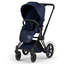 Бебешка количка Cybex e-Priam 5, Style Collection, Rebellious Luxury Denim Blue
