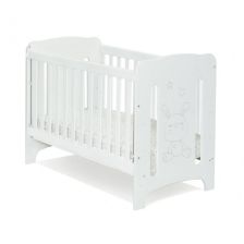 Бебешка кошара Dizain Baby ABRA 60/120 с подвижна решетка Бял
