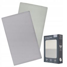 Бебешки чаршаф с ластик Lionelo Бамбук, Grey, 2 броя, 60x118 см.