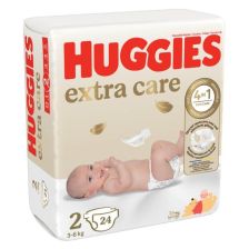Бебешки пелени HUGGIES Extra Care 2, 3-6 кг, 24 броя