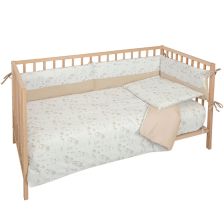 Бебешки спален комплект с обиколник Bimbidreams NOE 110x155 см., 3 части