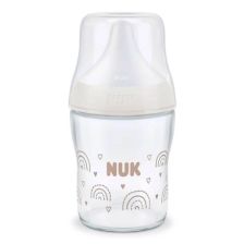 Бебешко стъклено шише Nuk Perfect Match TC Дъга 120 мл. 0м+