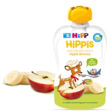 БИО Плодово пюре Hipp HiPPiS ябълка и банан 100гр.