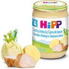 БИО пюре Hipp Картофи с копър и заешко месо 190гр.