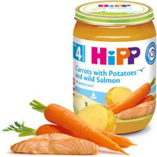 БИО пюре Hipp Сьомга с ранни моркови и картофи 190гр.
