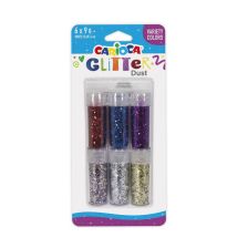 Брокат с лепило Carioca Glitter Variety, 6 цвята