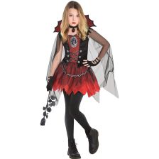 Детски карнавален костюм Amscan Dark Vamp Girl 4-8 години