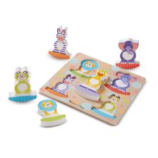 Дървен пъзел Melissa and Doug Сафари Chunky 11886