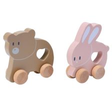 Дървена играчка за бутане Raya Toys