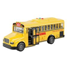 Детска играчка ученически автобус Raya Toys, с музика и светлини, 1:16